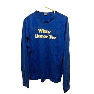 Men’s Hollister Blue Long Sleeve Graphic Tee Size Large